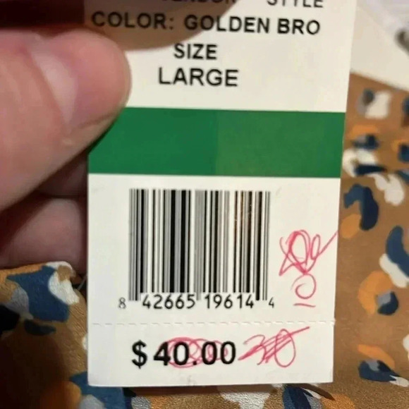 NWT Sadie and Sage long flare sleeve v-neck wrap top large - Picture 5 of 6